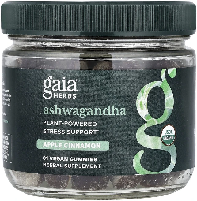 Gaia Herbs 아슈와간다 구미젤리 애플 시나몬 비건 구미젤리 81개, GaiaHerbs아슈와간다구미젤리애플시나몬비건구미젤리8, 1개 - 쿠팡