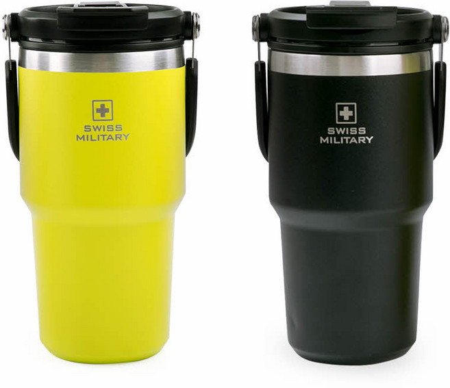 스위스밀리터리 보온보냉 듀오 텀블러 OKK-TKD900, 블랙, 900ml, 1개