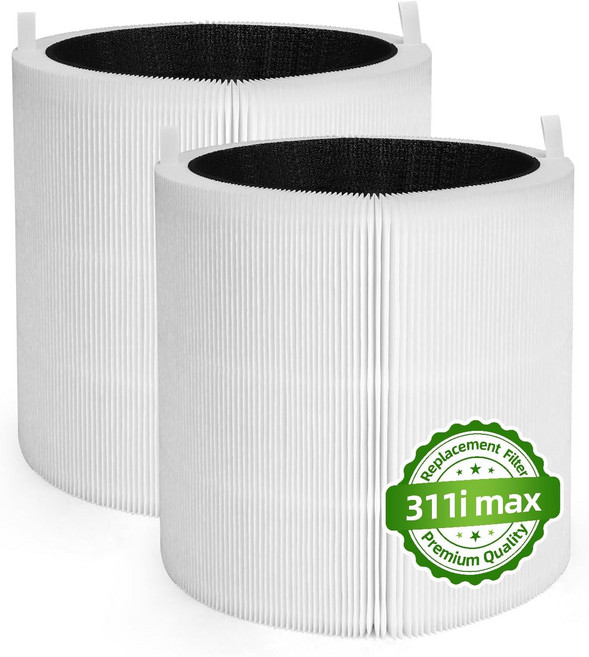 블루에어 블루 퓨어 311i 맥스 공기청정기와 호환되는 교체 필터 H13 활성탄 2팩