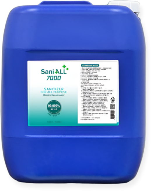 쎄니올7000 식품용 살균소독제 고농축 이산화염소수 7000PPM 원액, 1세트, 8L