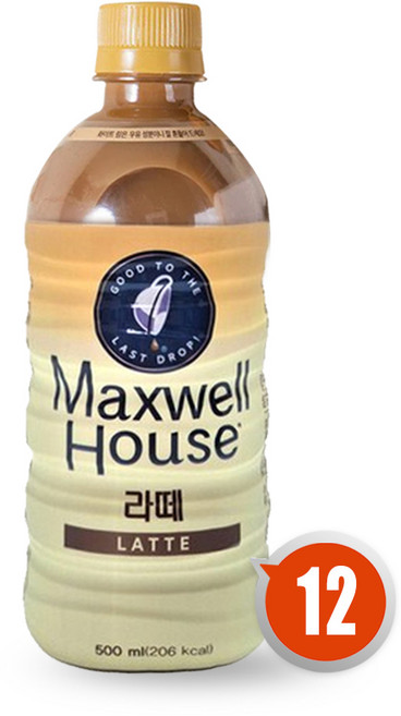 맥스웰하우스 블랙 & 라떼, 12개, 500ml