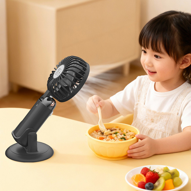 아기 이유식용 미니 선풍기 USB 충전식 소형 선풍기 데스크탑 가정용 냉각기 유모차용, 휴대용 선풍기, 보조식품 선풍기◆사쿠라 핑크 [스탠다드 모델] 5단계