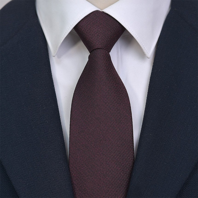 어버너 지퍼 자동 넥타이 8cm 폭 직장인 면접