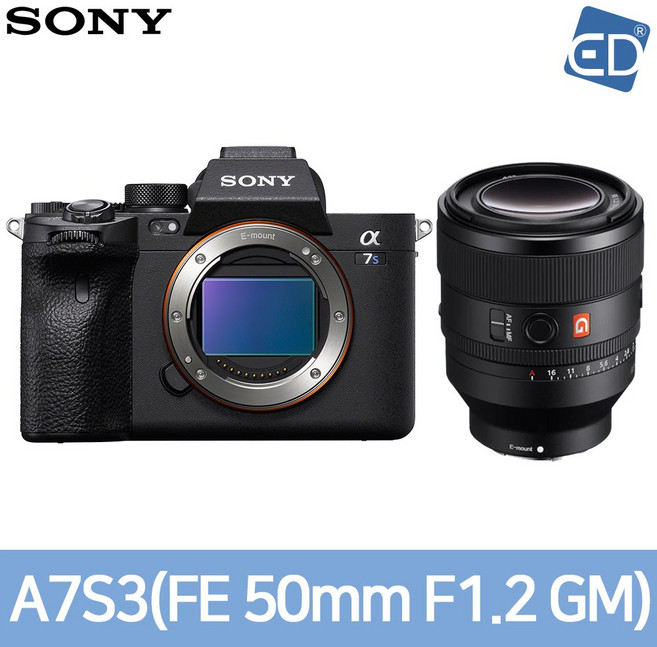 소니정품A7S lll 풀바디 A7S3 미러리스카메라 / A7SM3 미러리스카메라 (렌즈패키지)ED, 20소니A7SM3  FE 50mm F1.2 GM