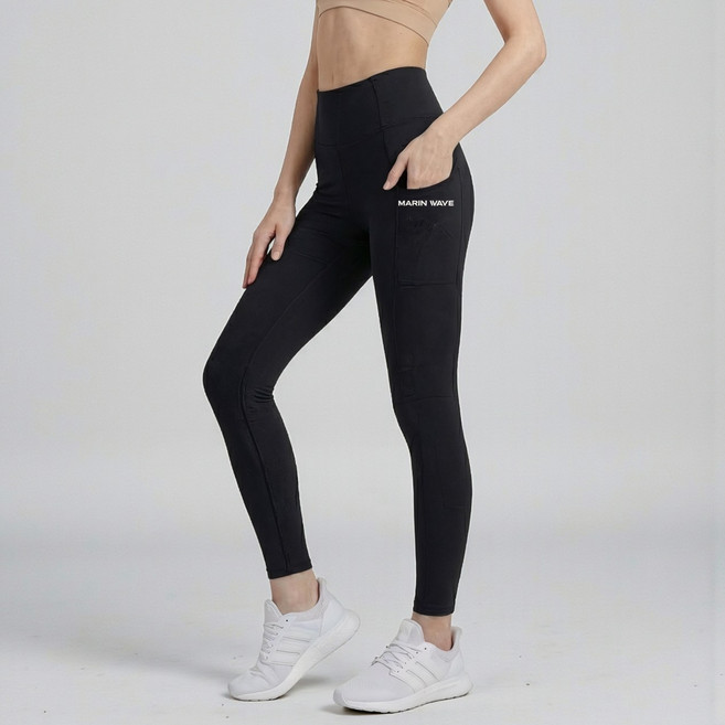 마린웨이브 노와이존 엘라스틴 폰 포켓 하이웨스트 레깅스 팬츠