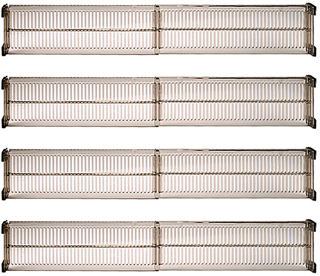 슈아미 스마트한 자유로운 칸조절 무타공 조립식 서랍 칸막이 4P 데스크 디바이더, 1세트, 어두운 투명