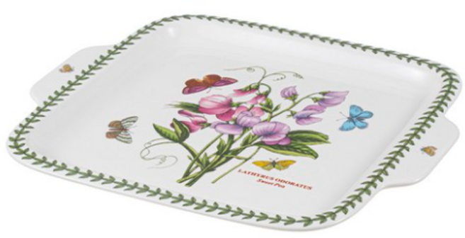 포트메리온 보타닉가든 Square Handle Dessert Dish, 혼합 색상, 1개