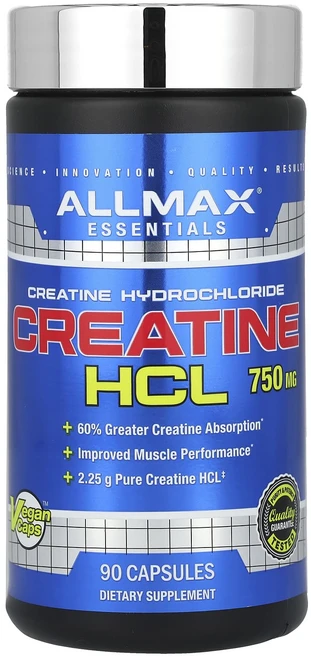 효과가좋습니다 ALLMAX 크레아틴 HCl 750mg 캡슐 90정 고급영양제, 1개 - 쿠팡