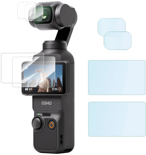dji 오즈모 포켓3 액정 보호필름 강화유리 2매 세트, 단품