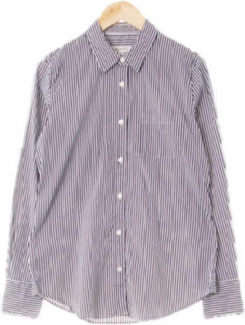 5527 빈폴 네이비 스트라이프 면혼방 히든포켓셔츠 [90]