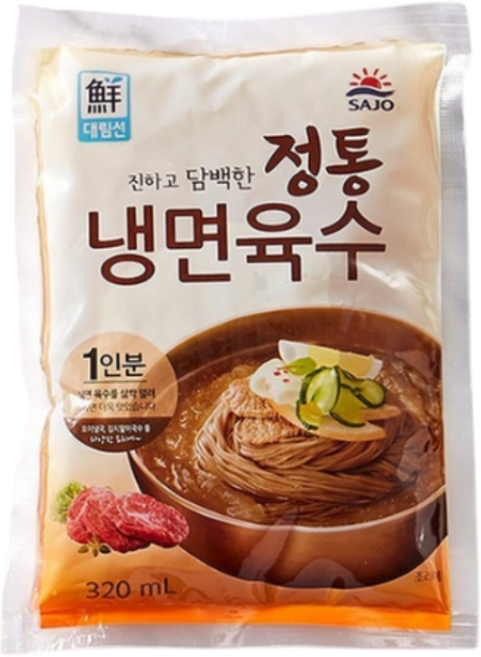 대림선 소고기 냉면육수, 320g, 20개