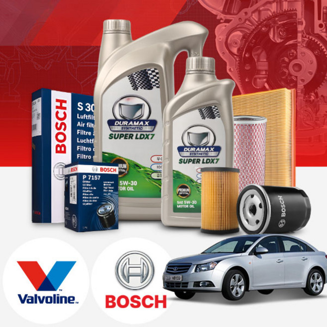 라세티(프리미어)(08~11) 1.6/1.8 가솔린 발보린 5W30 100% 합성엔진오일 필터세트 5Liter