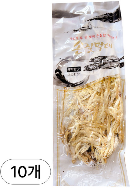 [인생건어물] 손질먹태채 130g 10봉 건어물 대용량 업소용, 10개