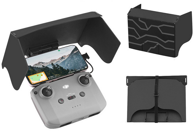 DJI RC-N1 조종기 차광 후드 BRDRC 스마트폰 햇빛가리개 반사방지 접이식 선쉐이드, 1개, (N1) 조종기모니터후드(그레이)