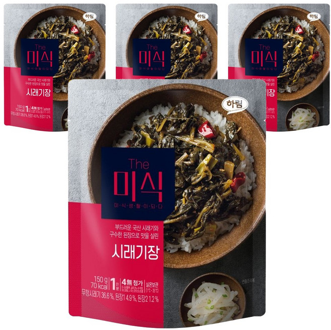 더미식 시래기장 덮밥소스, 150g, 4개