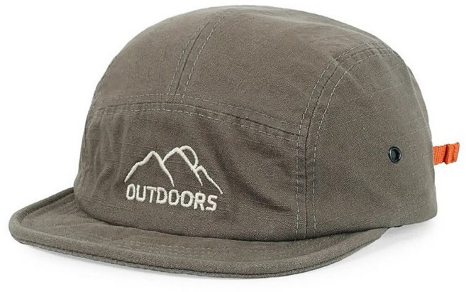 OUTDOORS 五分割帽 露營機能短簷帽 男女適用 多色可選, 深灰