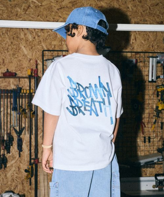 브라운브레스 KIDS brownbreathkids KIDS PATCHWORK TAG V.2 TEE - WHITE