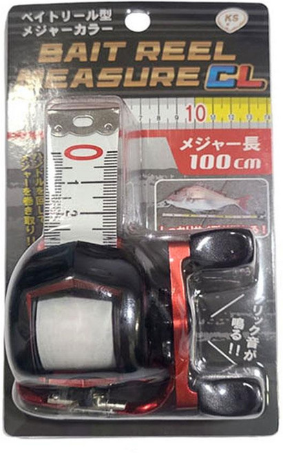 카와치 베이트릴 타입 계측자 낚시 줄자 100cm, 블루