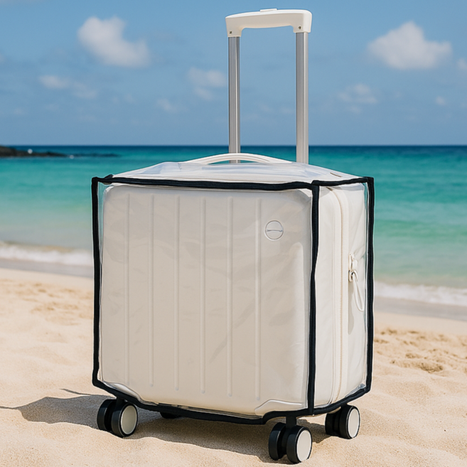 18인치 미니 캐리어 보호 투명 방수 커버 덮개 가로 와이드