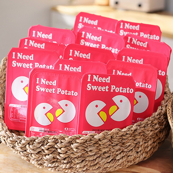 한입쏙 꿀고구마 12팩 간편식사 한끼대용 바로먹는 냉동고구마, 1세트