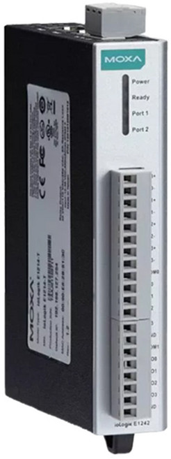 昌運監視器 MOXA ioLogik E1242 乙太網路遠端I/O 具2埠交換器 支援4DI/4DIO/4AI 工業級耐用設計 網路遠端監控, 1個