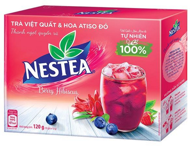 베트남 네스티 블루베리 히비스커스차 아이스티 10개입 Nestea120g, 4박스, 120g