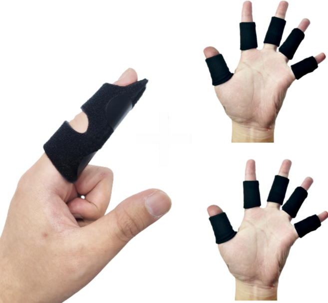 핫쿨스토어 손가락 보호대 세트 고정 지지대 손가락 아대, 손가락보호대세트(파랑), 1개