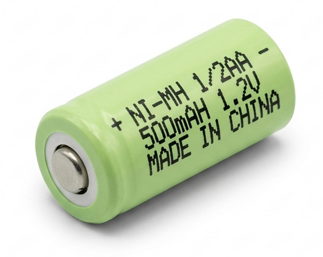 [Ni-MH 충전지]니켈수소 1/2 AA 1.2V 500mAh 충전 배터리 산업용 제작용, 1