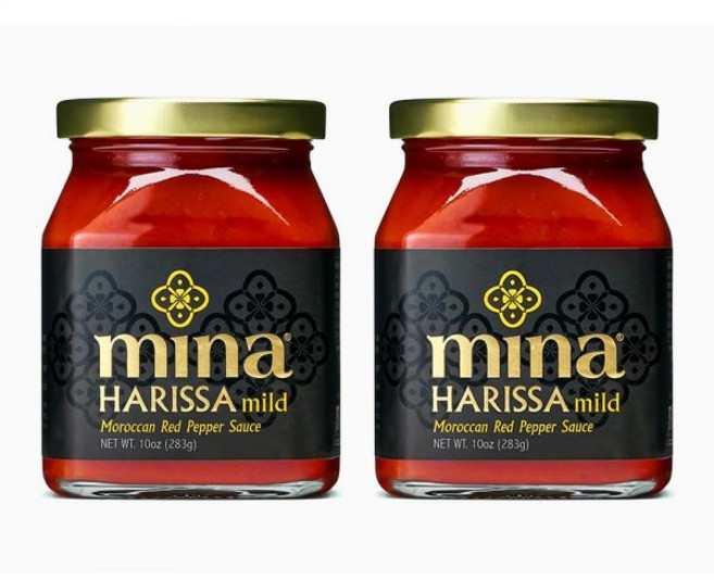 미나 하리사 마일드 소스 홈스타일 모로코 고추 페이스트 10온스(2팩) 탱글탱글한 트위스트가 들어간 시즈닝 감각을 자극하세요, 283g