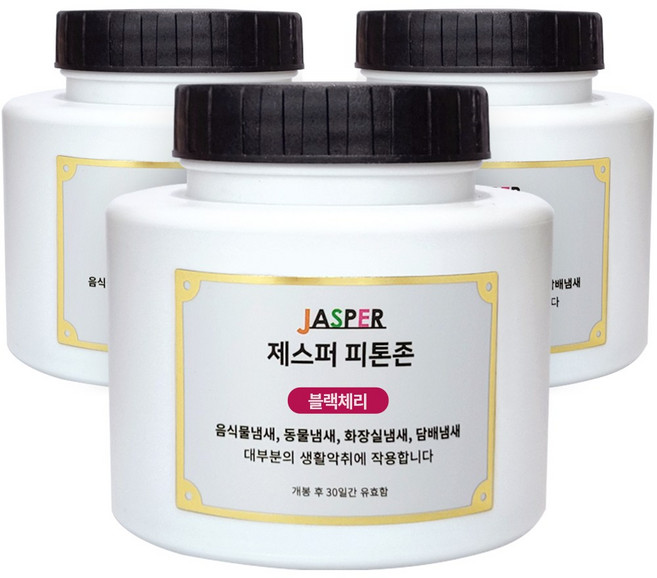 제스퍼 피톤존 무소음 자동분사 국내특허 실내용탈취기 리필 세트, 240g, 3개, 블랙체리향