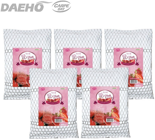 대호 까르페 딸기 아이스크림 1kg x 5개 / 소프트아이스크림 분말