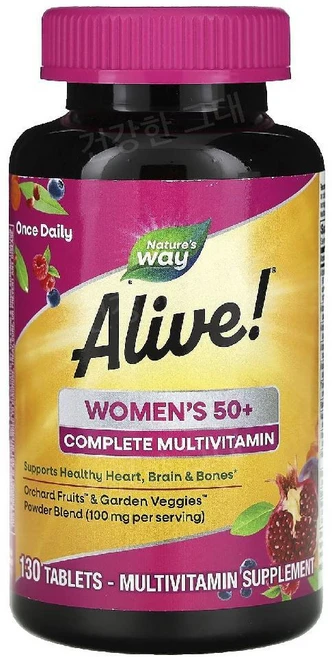 네이처스웨이 Alive 50세이상 우먼 종합 멀티비타민 130정 Multivitamin, 1개 - 쿠팡