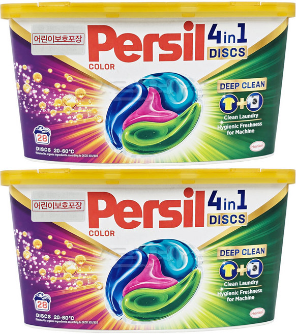 퍼실 디스크 컬러 캡슐세제, 28개입, 2개
