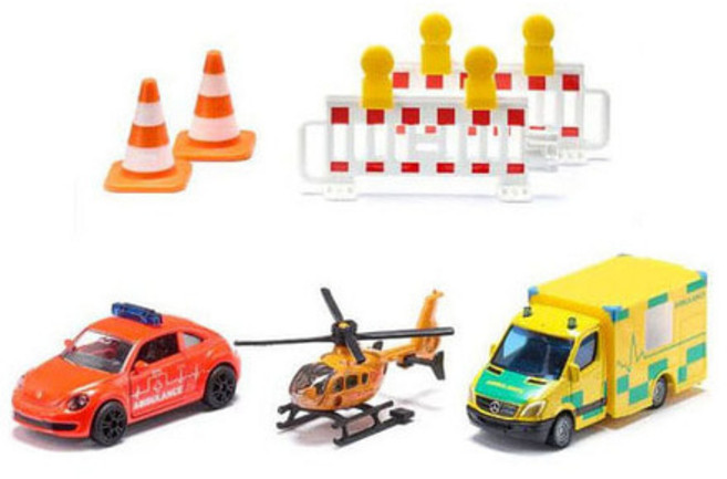 (선물완구) 시쿠 sk6332 구조대 기프트 세트 구조헬기 엠뷸런스, 1개