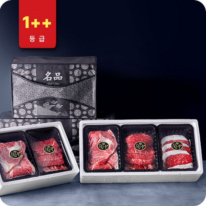 1++한우선물세트(1.0kg3구) 산적400g+차돌박이200g+양지국거리400g, 100개