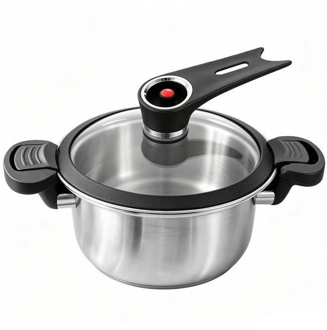 Oyoson 진공 저압냄비 압력솥 스텐 STS304 인덕션 겸용 진공냄비, 1개, 스테인리스 색, 3.5L