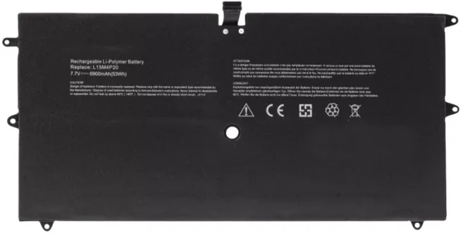 레노버 요가 900S-12ISK 4S 80ML001WGE 80ML용 HD 새 7.7V 53Wh 6950mAh L15M4P20 노트북 배터리, 01 Negro