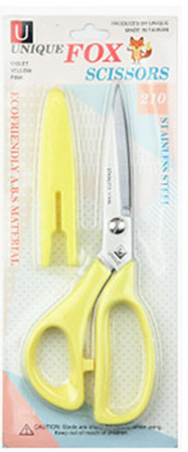 유니크 폭스 재단가위, 1개, 옐로우