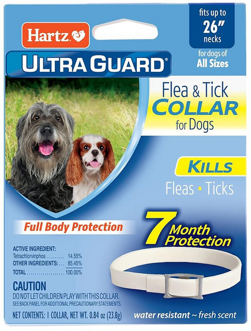 하츠 울트라가드 반려견용 벼룩 및 진드기 목걸이 - 26인치 목 7개월 보호 기능, 1 Dogs and Puppies up to
