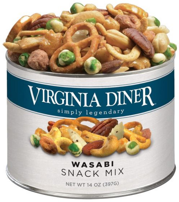 버지니아 다이너 - 고메 천연 바다 소금 후추 양념 땅콩 18온스 틴, 14 Ounce (Pack of 1), Wasabi