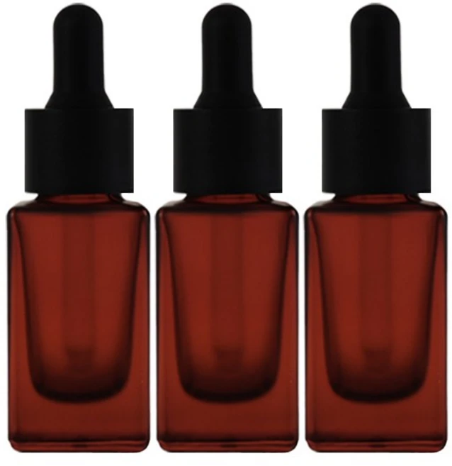 닥터보틀 브라운 사각스포이드 유리병 에센스 아로마 오일 소분 공병, 3개, 30ml 사각갈색 - 쿠팡