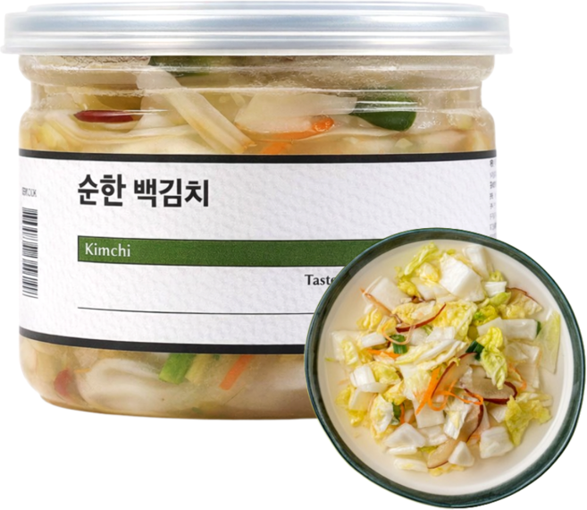 [베리쿡] 아기김치 반찬 백김치, 250g, 1개