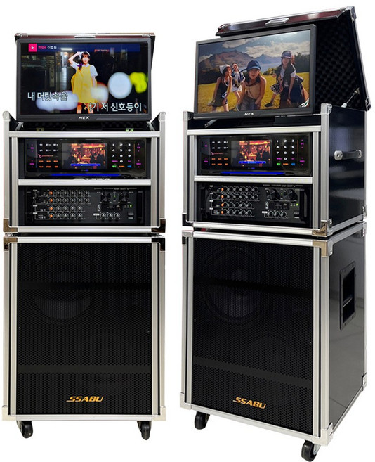 금영노래방 KY-S1000 이동식 노래방 20인치 LED모니터 세트(26년 최신곡 포함), 금영노래방 LED모니터 일체형+무선마이크 0707