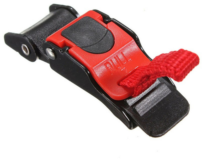 오토바이 헬멧 잠금 버클 키트 클립 턱끈 킷, 블랙+레드