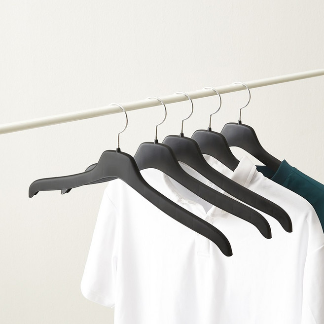 씨인크 남성 어깨뿔방지 라운드 옷걸이, 20개, 블랙