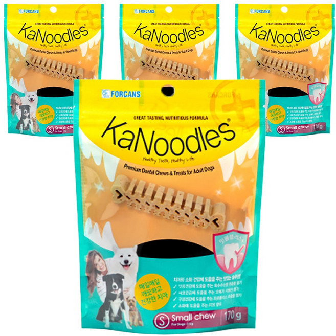 카누들 잇몸플러스 강아지 덴탈껌 S, 잇몸건강, 170g, 4개