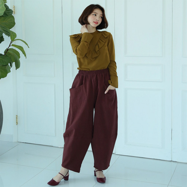 조화e 완전득템각 절바지 배기바지 마약바지 항아리바지 밴딩팬츠 와이드팬츠 편한바지