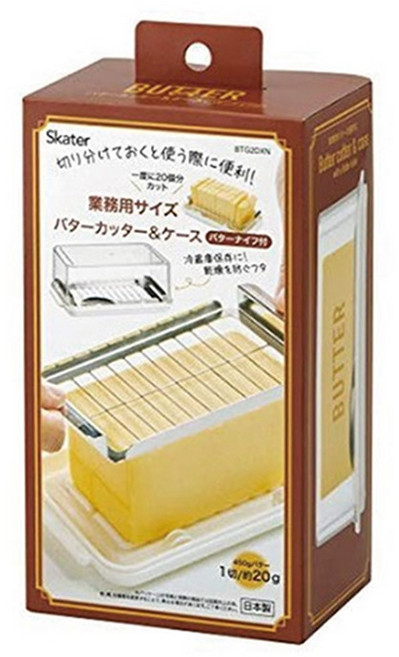 스케이터 스텐 버터커터기 보관케이스 포크포함 450g 대형, (10.7 x 19 x 7.7 cm) 대형 사이즈, 1개