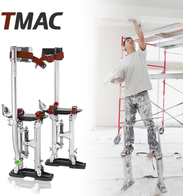 티맥 스틸트 족장 키다리 삐에로 다리 페인트 우마 천장 사다리 고소작업, 610-1020mm(24-40인치), 1개