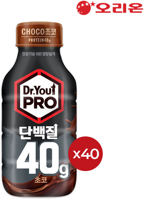 닥터유 프로 단백질 드링크 초코, 350ml, 40개
